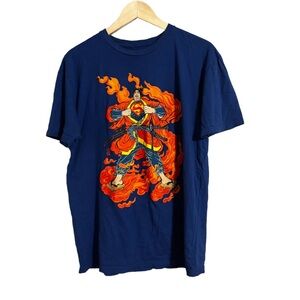 RARE Warner Bro’s 100 DC Comics Superman Samurai Portrait T Shirt BoxLunch Sz Lg